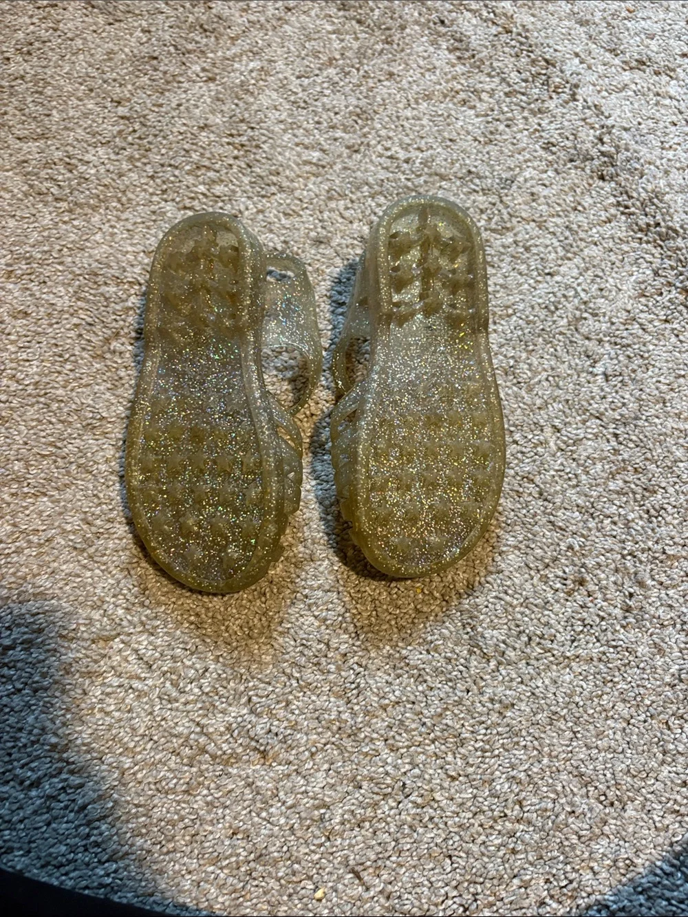 Cat & Jack Kids Glitter Jelly Sandals in Gold